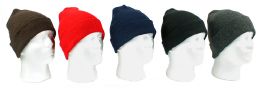 60 Pieces Children's Cuffed Knit Hats - Junior / Kids Winter Hats
