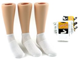 24 Wholesale Toddler's Athletic Tube Socks - White - Size 1-3