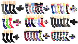 120 Pairs Men's Casual Crew Dress Socks - Assorted Styles - Size 10-13 - Mens Crew Socks
