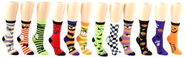48 Wholesale Halloween Crew Socks - Size 9-11