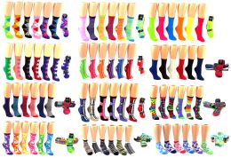 180 Wholesale Women's & Children's Novelty Crew Socks Combo