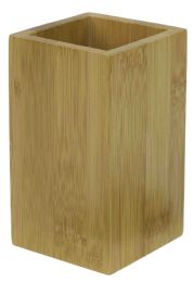 6 Pieces Home Basics Bamboo Tumbler, Natural - Bathroom Accessories