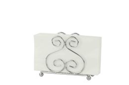 12 Pieces Home Basics Scroll Collection Chrome Plated Steel Napkin Holder - Napkin and Paper Towel Holders