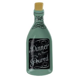 24 of Home Basics Dinner Is Poured Wine Shape Ceramic Spoon Rest, Teal