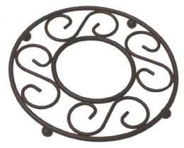 12 of Home Basics Scroll Collection Steel Trivet, Bronze