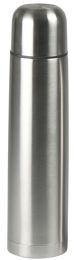 12 of Home Basics 33.8 Oz. Stainless Steel Bullet Vaccum Flask, Silver