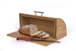 4 Wholesale Home Basics Bamboo Bread Box