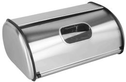 4 Wholesale Home Basics Stainless Steel Bread Box, Silver