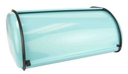 6 Wholesale Home Basics Roll Up Lid Steel Bread Box, Turquoise