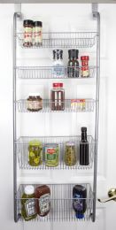 6 Wholesale Home Basics Over the Door Kitchen Pantry Organizer, Silver