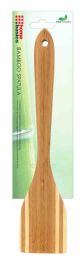 24 Wholesale Home Basics Two Tone Bamboo Bamboo Angled Spatula, Natural