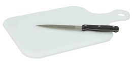 24 Wholesale Home Basics Poly Paddle Cutting Board, White