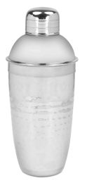 12 Wholesale Home Basics Hammered Stainless Steel 750 ml Cocktail Shaker