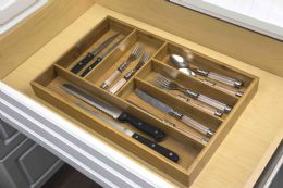 6 Wholesale Home Basics Bamboo Cutlery Tray