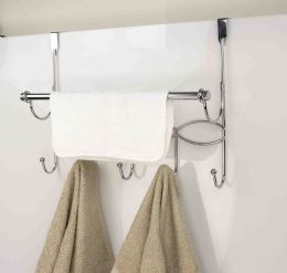 6 Wholesale Home Basics Chrome Plated Steel Over The Door With Towel Bar