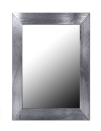 6 Pieces Home Basics Contemporary Rectangle Wall Mirror, Silver - Home Decor