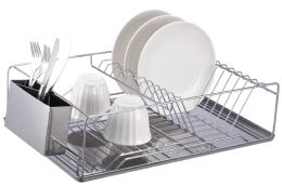 6 Wholesale Home Basics Chrome Plated Steel Dish Rack With Tray