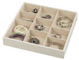 6 Pieces Home Basics 9-Compartment Jewelry Organizer - Jewelry Box