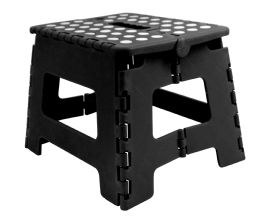 12 Pieces Home Basics Small Plastic Folding Stool with Non-Slip Dots - Home Accessories