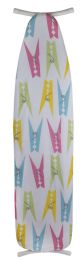 12 Wholesale Sunbeam Colorful Clothespins 15" X 54" Cotton Ironing Board Cover, MultI-Color