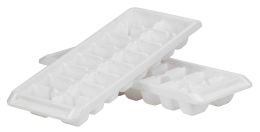 36 Wholesale Home Basics Plastic Ice Cube Tray, (pack Of 2), White