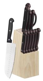 12 Wholesale Home Basics 13 Piece Knife Set with Block in Black