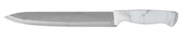 24 Wholesale Home Basics Marble Collection 8" Carving Knife, White