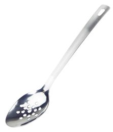 24 Wholesale Home Basics Stainless Steel Slotted Serving Spoon, Silver