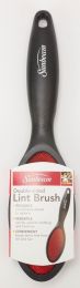 24 Wholesale Home Basics Double Sided Lint Remover, Red/Black