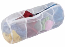 24 Wholesale 4 Compartment Micro Mesh Wash Bag, White