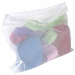 24 Wholesale Intimates Micro Mesh Wash Bag, White