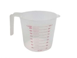 24 Wholesale Home Basics 1 Liter Plastic Measuring Cup