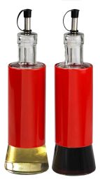 12 Wholesale Home Basics Essence Collection 2 Piece Oil & Vinegar Set, Red
