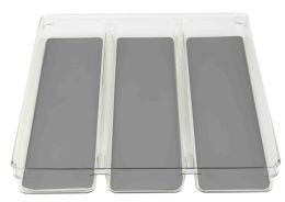 12 Wholesale Home Basics 12" X 15" X 2" Plastic Drawer Organizer With Rubber Liner