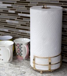 12 Wholesale Home Basics Lyon Free-Standing Paper Towel Holder, Rose Gold
