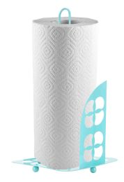 12 Wholesale Home Basics Trinity Collection Paper Towel Holder, Turquoise