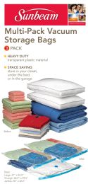 12 Pieces Home Basics Plastic Vacuum Storage Bags, (Pack of 3) - Home Accessories