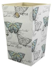 6 Pieces Home Basics Vintage Butterfly Collection Laundry Hamper - Home Accessories