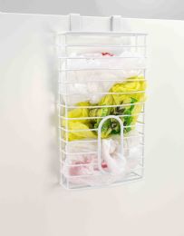 6 Wholesale Home Basics Over The Cabinet Plastic Bag Organizer And Grocery Bag Holder, White
