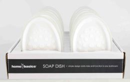 24 Wholesale Home Basics Plastic Soap Dish