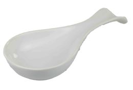 12 Pieces Home Basics Ceramic Spoon Rest, White - Home Accessories