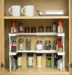 24 Wholesale Home Basics Expandable Spice Shelf, White