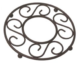 12 Pieces Home Basics Scroll Collection Steel Trivet, Bronze - Coasters & Trivets