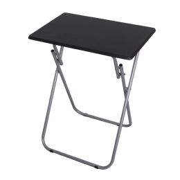 6 Pieces Home Basics MultI-Purpose Foldable Table, Black - Sets