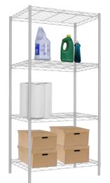 4 Wholesale Home Basics 4 Tier Steel Wire Shelf, White