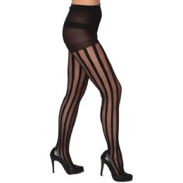 24 Wholesale Queen Size Vertical Band Tights