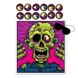 24 Pieces Pin The Eyeball On The Zombie Game - Party Favors