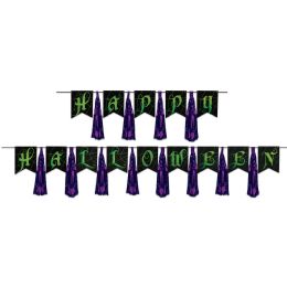 12 Wholesale Happy Halloween Tassel Streamer