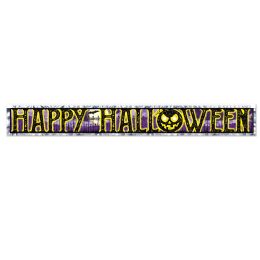12 Pieces of Metallic Happy Halloween Fringe Banner