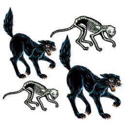 72 Wholesale Vintage Halloween Jointed Cats